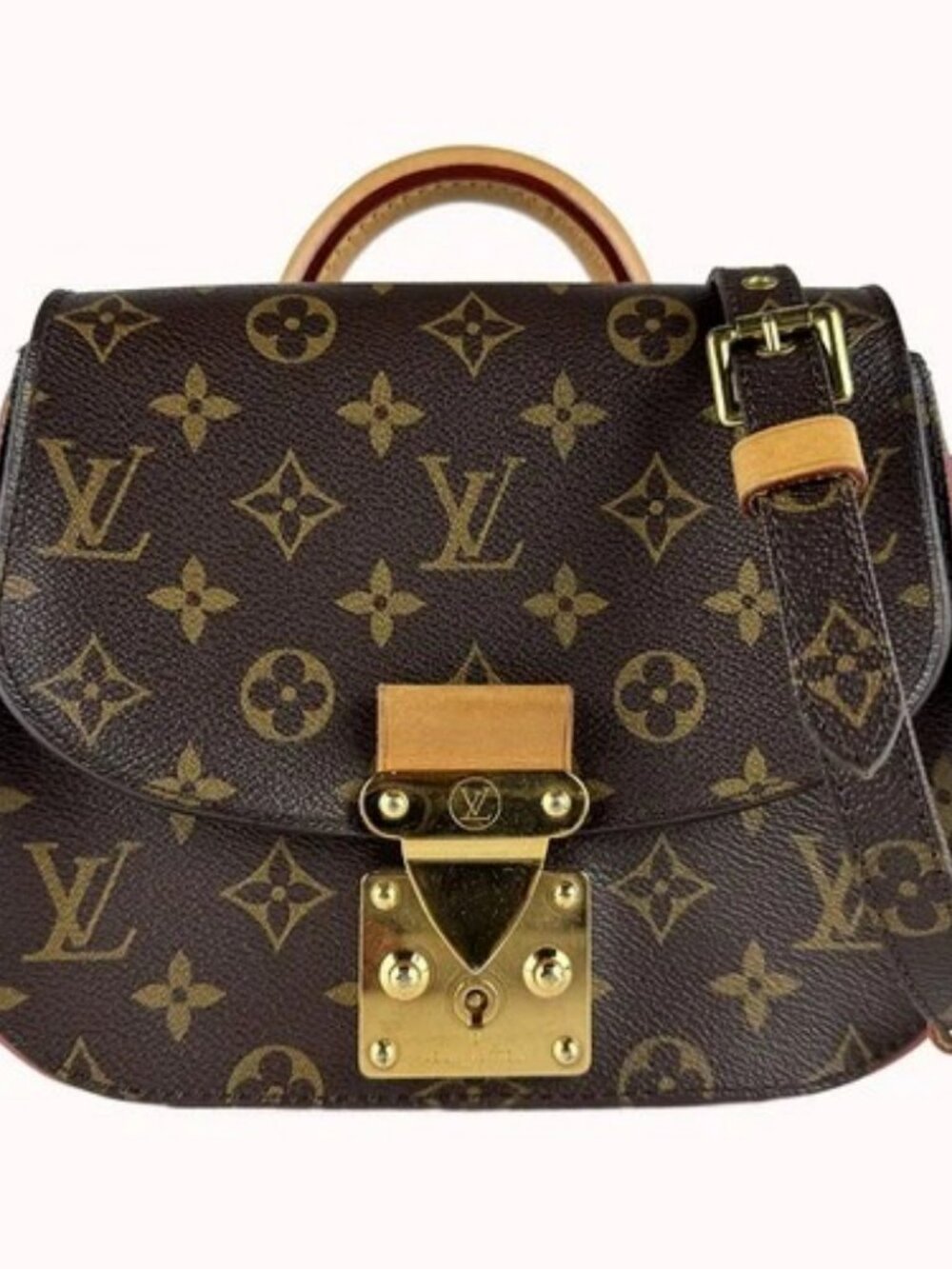 Auth LOUIS VUITTON Monogram Eden PM Shoulder Bag Handbag Brown/Red M40814 z10943